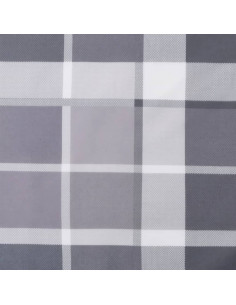 Cuscino per Panca a Quadri Grigi 200x50x4cm Tessuto Oxford 2