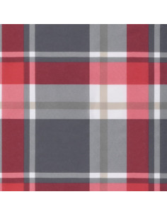 Cuscino per Panca a Quadri Rossi 100x50x3 cm Tessuto Oxford 2