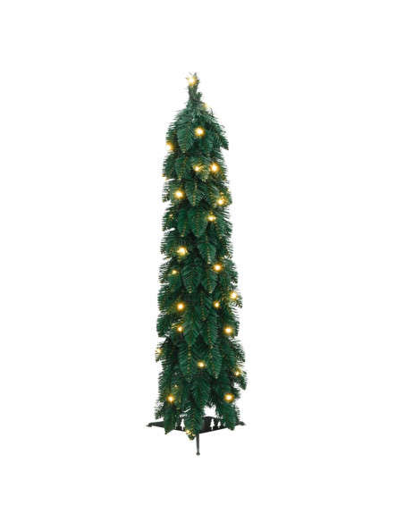 Albero di Natale Artificiale Preilluminato con 45 LED 90 cm