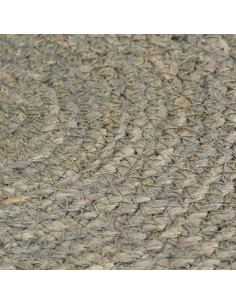 Tovagliette 6 pz Grigio Neutro 38 cm Rotonde in Juta