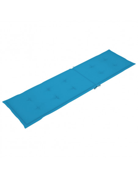 Cuscino per Sdraio Blu (75+105)x50x4 cm