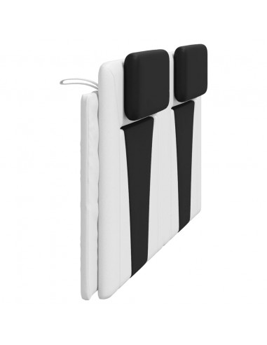 Cuscino Testiera Bianco e Nero 180 cm in Similpelle