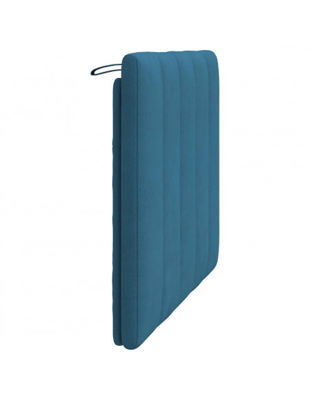 Cuscino Testiera Blu 100 cm in Velluto