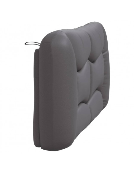 Cuscino Testiera Grigio 120 cm in Similpelle