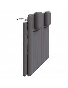 Cuscino Testiera Grigio 140 cm in Similpelle 2
