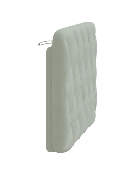 Cuscino Testiera Grigio Chiaro 100 cm in Velluto