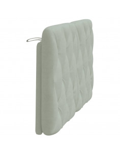 Cuscino Testiera Grigio Chiaro 120 cm in Velluto 2