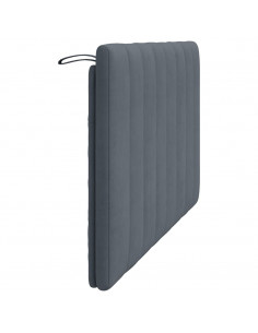 Cuscino Testiera Grigio Scuro 120 cm in Velluto