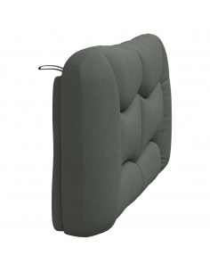 Cuscino Testiera Grigio Scuro 140 cm in Tessuto 2