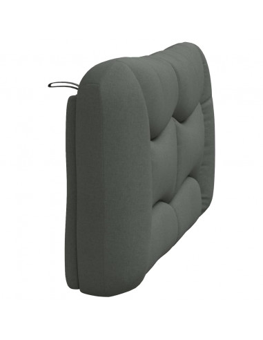 Cuscino Testiera Grigio Scuro 140 cm in Tessuto