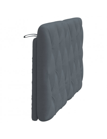 Cuscino Testiera Grigio Scuro 140 cm in Velluto