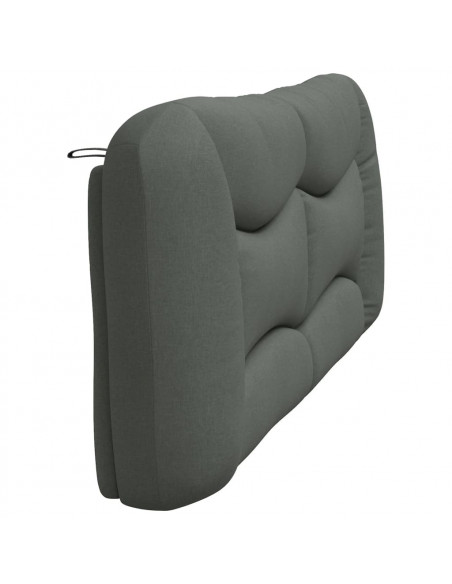 Cuscino Testiera Grigio Scuro 200 cm in Tessuto