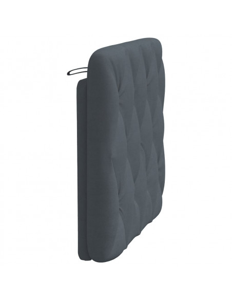 Cuscino Testiera Grigio Scuro 80 cm in Velluto