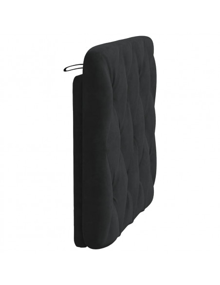 Cuscino Testiera Nero 80 cm in Velluto