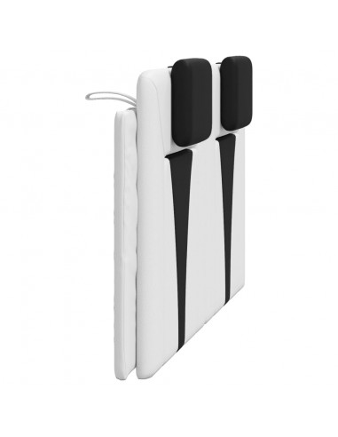 Cuscino Testiera Nero e Bianco 120 cm in Similpelle