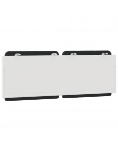 Cuscino Testiera Nero e Bianco 120 cm in Similpelle 2