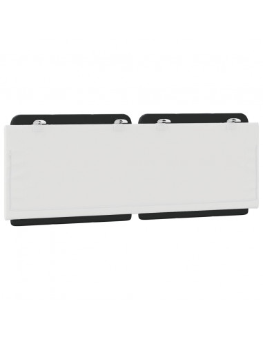 Cuscino Testiera Nero e Bianco 120 cm in Similpelle