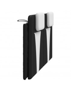 Cuscino Testiera Nero e Bianco 160 cm in Similpelle