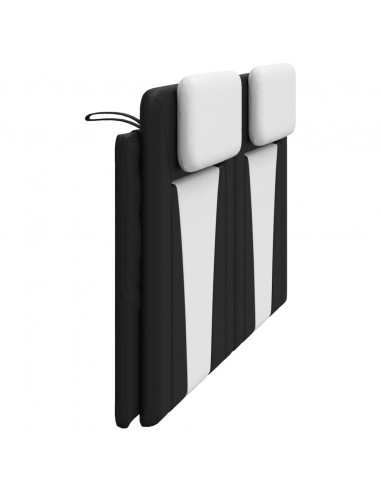 Cuscino Testiera Nero e Bianco 180 cm in Similpelle