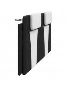 Cuscino Testiera Nero e Bianco 200 cm in Similpelle 2