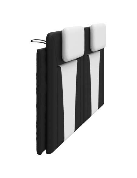 Cuscino Testiera Nero e Bianco 200 cm in Similpelle