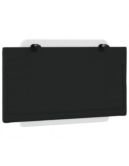Cuscino Testiera Nero e Bianco 80 cm in Similpelle