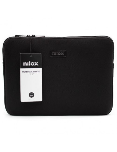 CUSTODIA SLEEVE NILOX x NOTEBOOK 13.3-colore nero in Neoprene-larghez. 35.5 cm-altez. 26 cm-profond. 2 cm-NXF1301