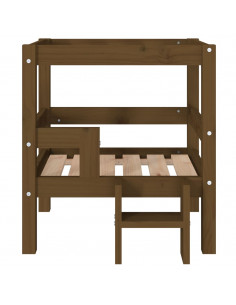 Cuccia per Cani Miele 55,5x53,5x60 cm in Legno Massello di Pino