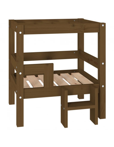 Cuccia per Cani Miele 55,5x53,5x60 cm in Legno Massello di Pino