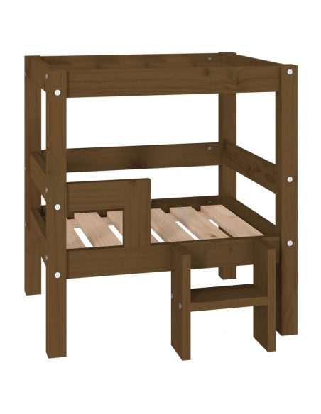 Cuccia per Cani Miele 55,5x53,5x60 cm in Legno Massello di Pino