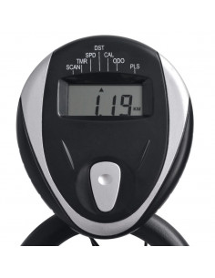 Cyclette Ellittica con Sensori a Impulso Nera e Rossa