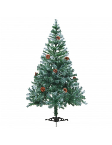 Albero di Natale Artificiale Satinato con Pigne 150 cm