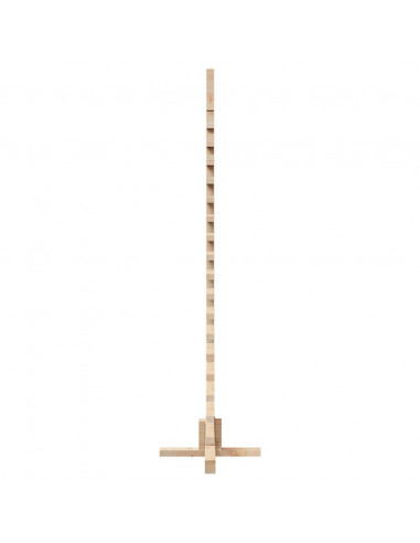 Albero di Natale Decorativo in Legno 150 cm Legno Massello Pino