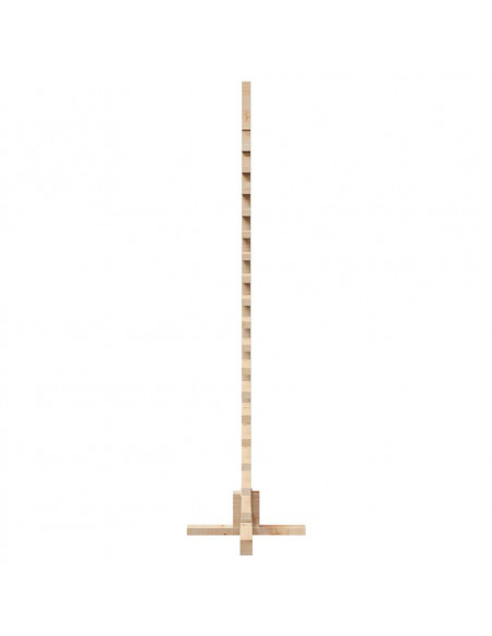 Albero di Natale Decorativo in Legno 150 cm Legno Massello Pino