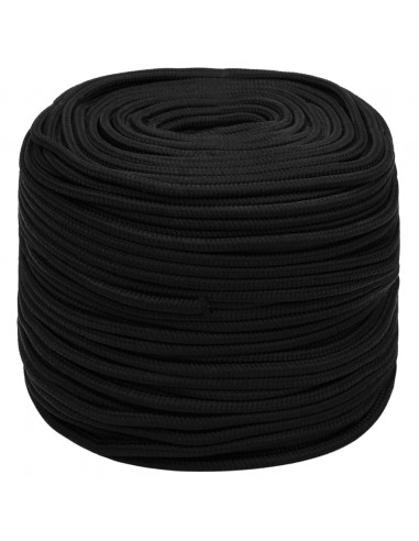 Corda da Lavoro Nera 6 mm 250 m in Poliestere