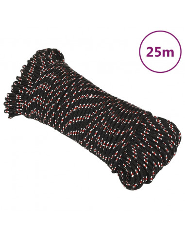 Corda Nautica Nera 5 mm 25 m in Polipropilene