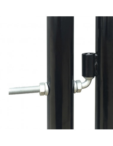 Cancello per Recinzione Singolo Nero 100 x 150 cm