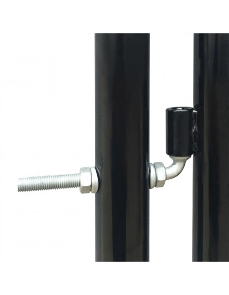 Cancello per Recinzione Singolo Nero 100 x 150 cm