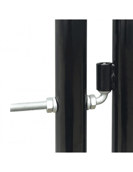 Cancello per Recinzione Singolo Nero 100 x 250 cm
