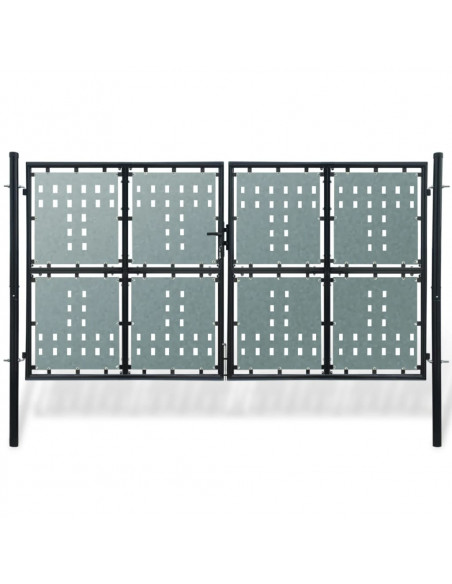 Cancello per Recinzione Singolo Nero 300 x 225 cm