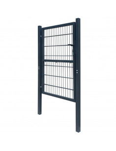 Cancello per Recinzione 2D (Singolo) Grigio Antracite 100x180 cm 2