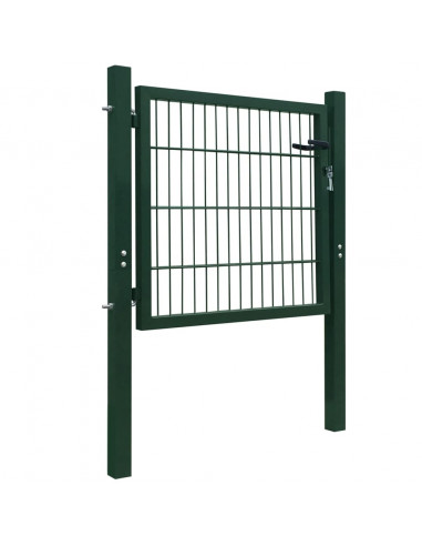 Cancello da Giardino 2D (Singolo) Verde 106 x 130 cm