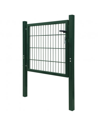 Cancello da Giardino 2D (Singolo) Verde 106 x 130 cm