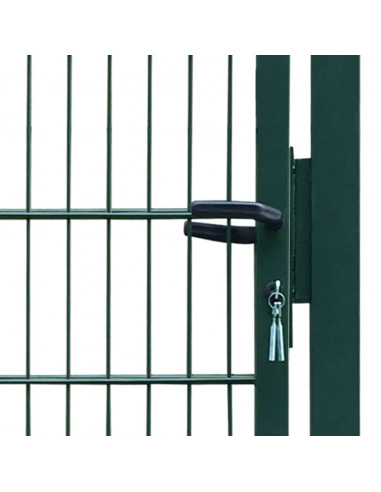 Cancello da Giardino 2D (Singolo) Verde 106 x 170 cm