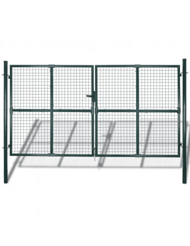 Cancello di Recinzione Doppio in Acciaio Verniciato a Polvere