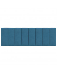 Cuscino Testiera Blu 140 cm in Velluto
