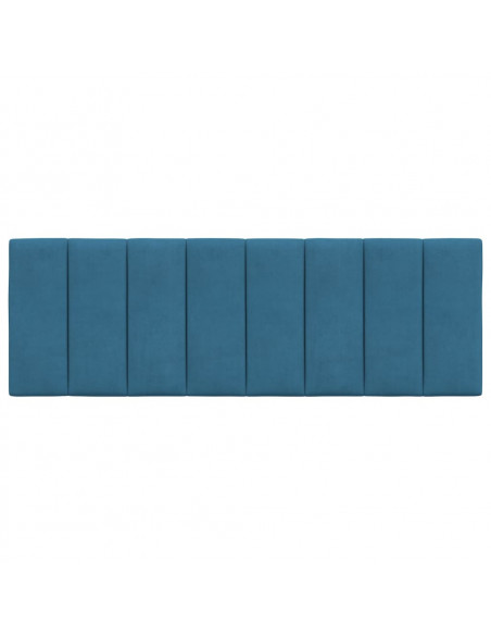 Cuscino Testiera Blu 140 cm in Velluto
