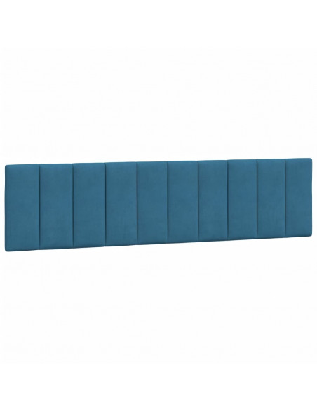 Cuscino Testiera Blu 200 cm in Velluto