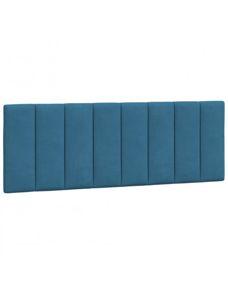Cuscino Testiera Blu 140 cm in Velluto