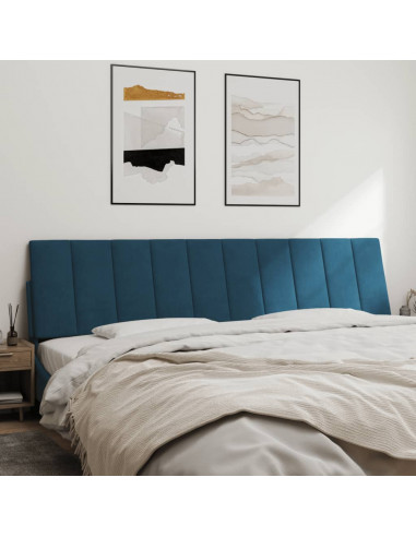 Cuscino Testiera Blu 200 cm in Velluto